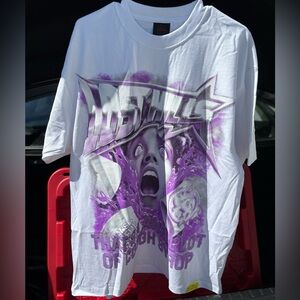 White and Purple Graphic Tee